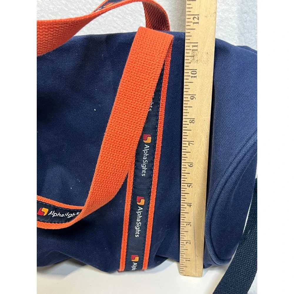 Warden Brooks AlphaSights Navy Blue Canvas Duffel Bag Made in USA Gym Travel